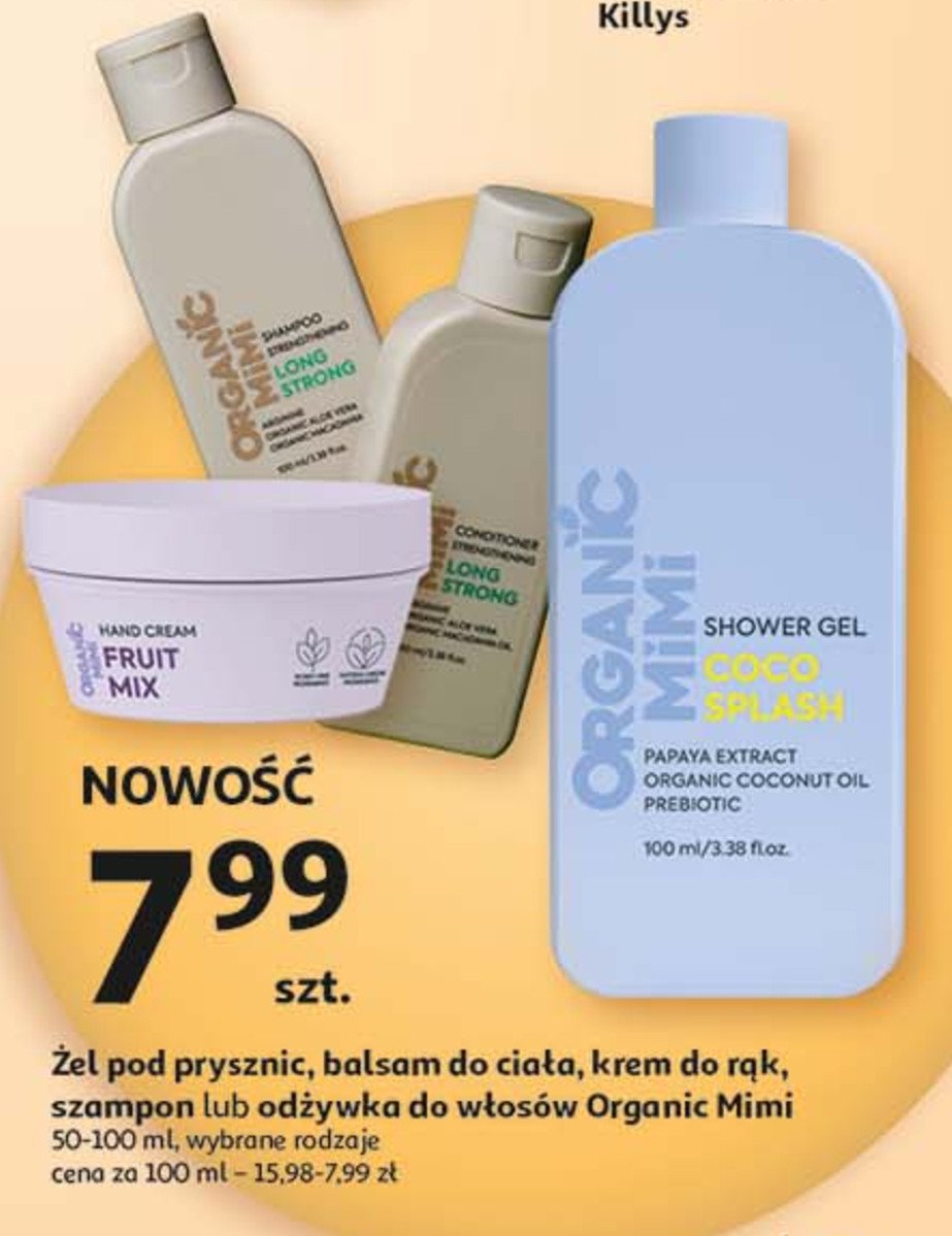 Żel pod prysznic coco splash Organic mimi promocja w Auchan