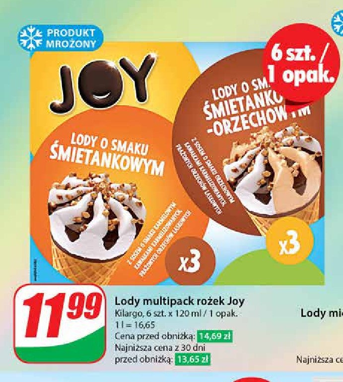 Rożki śmietankowe i śmietankowo-orzechowe Joy kids promocja