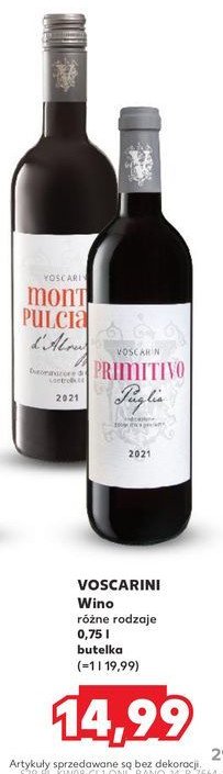 Wino Voscarini monte pulciano promocja