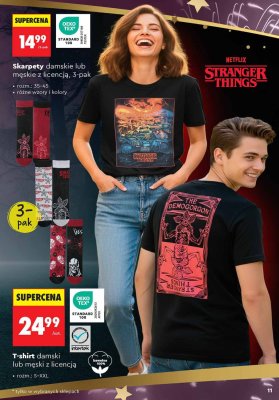 T-shirt damski lub męski z licencją Stranger Things promocja w Biedronka