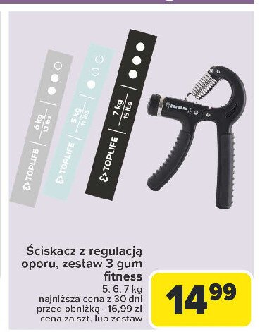 Zestaw gum fitness TOP LIFE promocja w Carrefour