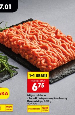 Mięso mielone z łopatki wieprzowej i wołowiny promocja w Biedronka