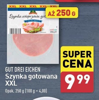 Szynka gotowana Gut drei eichen promocja w Aldi