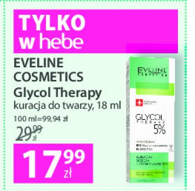 Kuracja do twarzy przeciw niedoskonałościom Eveline glycol therapy promocja