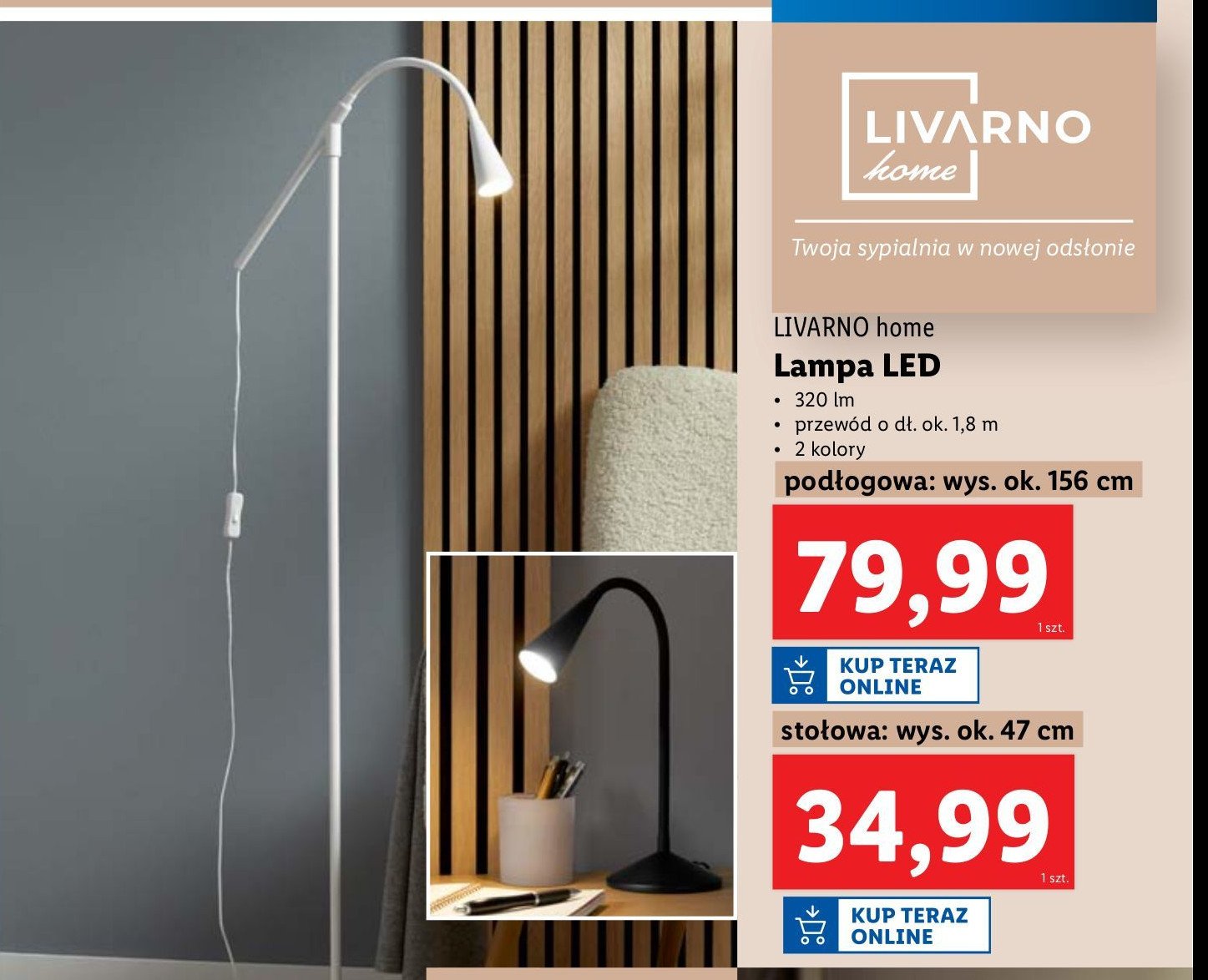 Lampa led 47 cm LIVARNO HOME promocja w Lidl