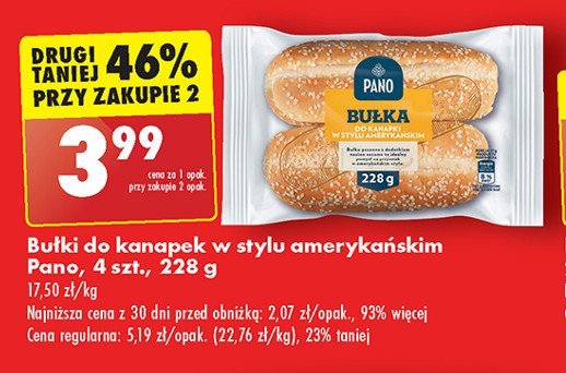 Bułka do kanapek w stylu amerykańskim Pano promocja w Biedronka