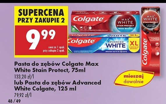 Pasta do z臋b贸w Colgate advanced white promocja