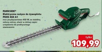 Nożyce elektryczne do żywopłotu 450 w Parkside promocja