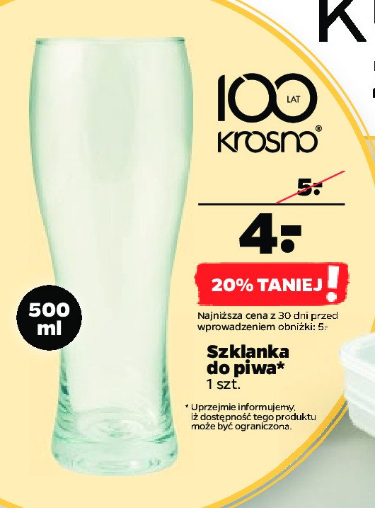 Szklanka 500 ml Krosno s.a. promocja