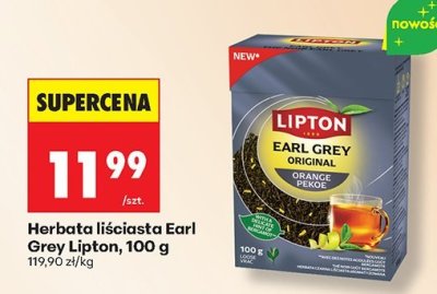Herbata liściasta Earl Grey Lipton promocja w Biedronka