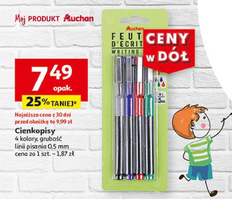 Cienkopisy Auchan promocja