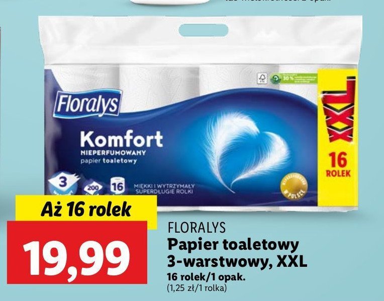 Papier toaletowy komfort Floralys promocja