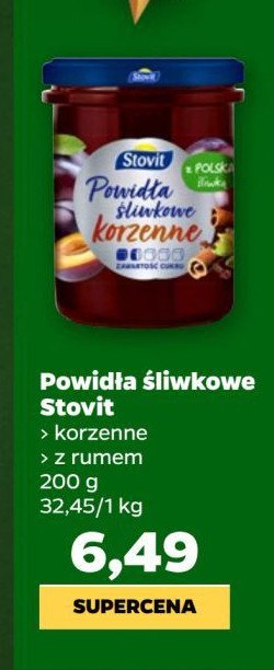 Powidła śliwkowe korzenne Stovit promocja w Netto