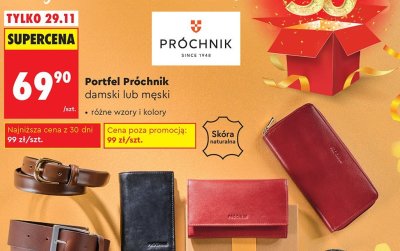 Portfel damski lub męski Próchnik promocja w Biedronka