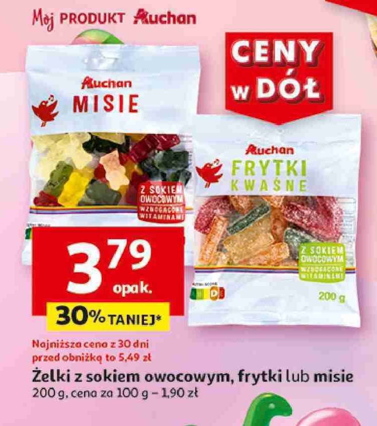 Żelki frytki kwaśne Auchan promocja