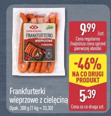 Frankfurterki wieprzowe z cielęciną promocja w Aldi
