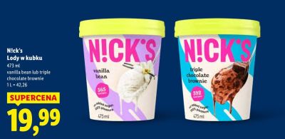 Lody w kubku triple chocolate brownie promocja w Lidl