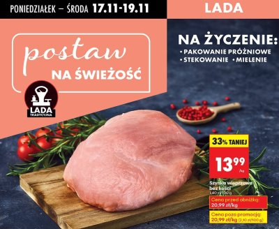 Szynka wieprzowa bez kości promocja w Biedronka