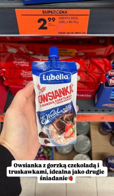 Owsianka z gorzką czekoladą i truskawkami promocja w Biedronka