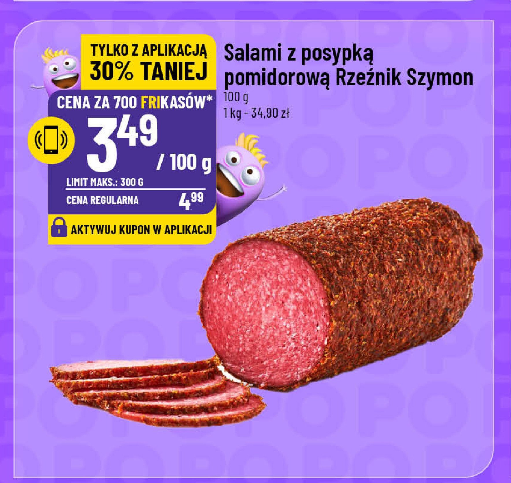 Salam z posypką pomidorową Rzeźnik szymon poleca promocja w POLOmarket