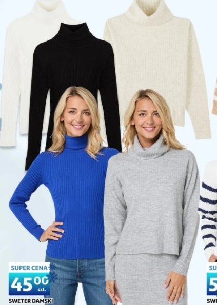 Sweter damski z golfem promocja