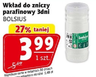 Wkład do zniczy parafinowy 3dni promocja w Prim Market