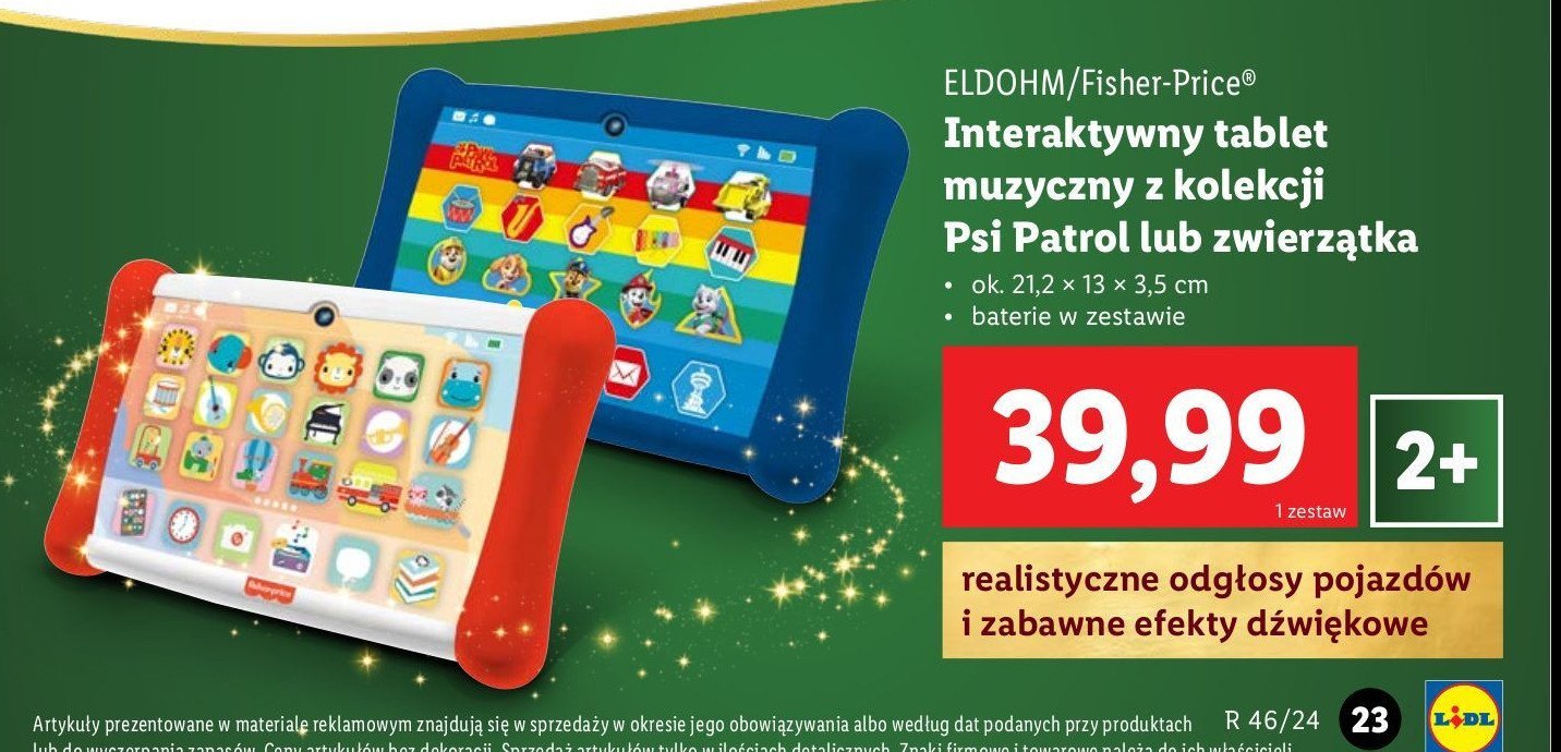 Tablet muzyczny Fisher-price promocja w Lidl