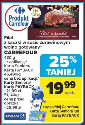 Filet z kaczki w sosie żurawinowym wolno gotowany CARREFOUR 430 g promocja w Carrefour Market