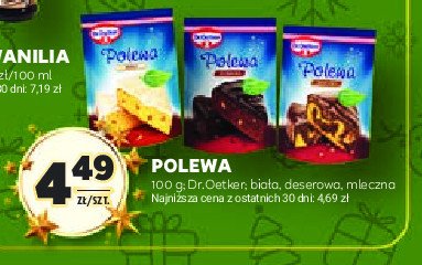 Polewa biała Dr. oetker promocja w Stokrotka