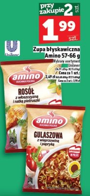 Zupa błyskawiczna Amino 57-66 g promocja w TOPAZ