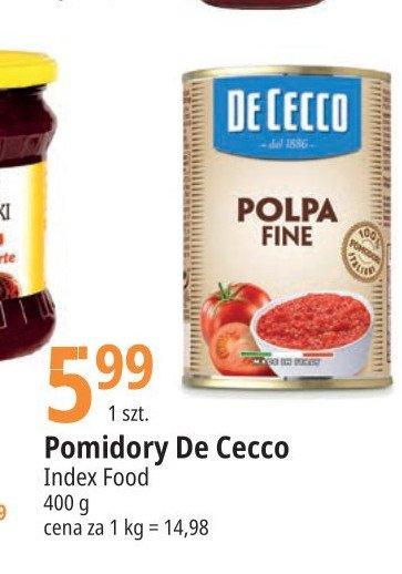 Pulpa pomidorowa De cecco promocja
