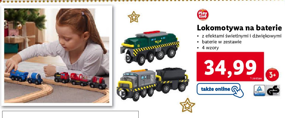 Lokomotywa na baterie Playtive promocja