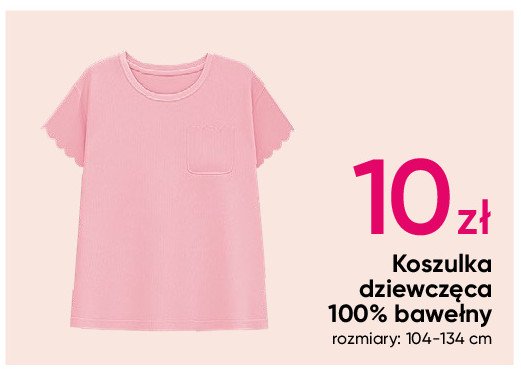 Koszulka dziewczęca 104-134 promocja w Pepco