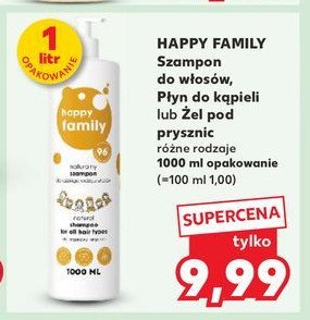 Żel pod prysznic nawilżający 4organic happy family promocja w Kaufland