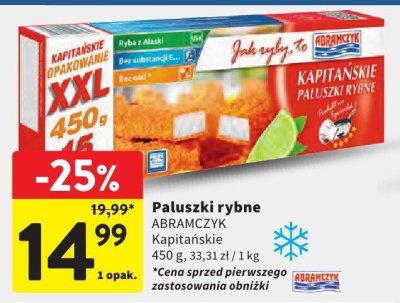 Paluszki rybne ABRAMCZYK Kapitańskie promocja w Intermarche