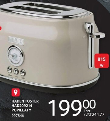 Toster Haden HAD209214 popielaty promocja w Selgros