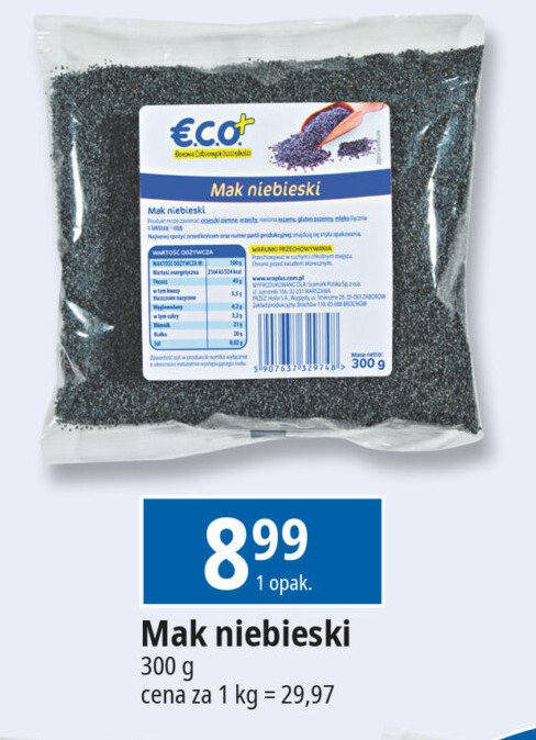 Mak niebieski Eco+ promocja w Leclerc