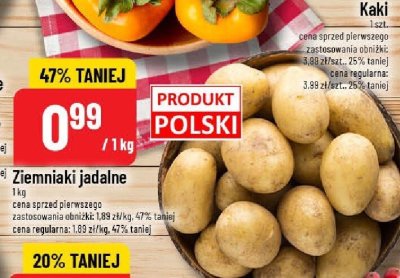 Ziemniaki jadalne 1 kg promocja w POLOmarket