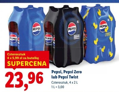 Napój Pepsi, Pepsi Zero lub Pepsi Twist promocja w Lidl