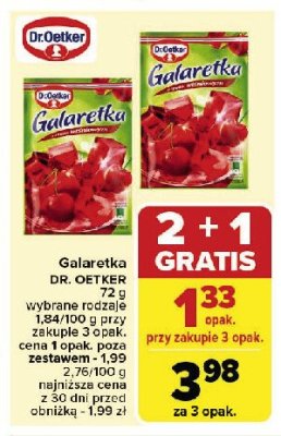 Galaretka wi艣niowa Dr. oetker promocja
