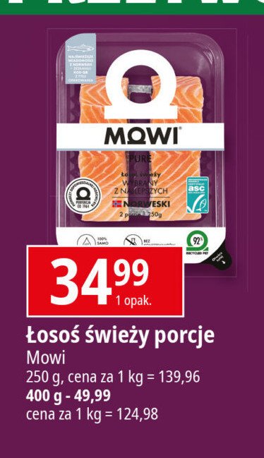 Łosoś świeży porcje Mowi promocja