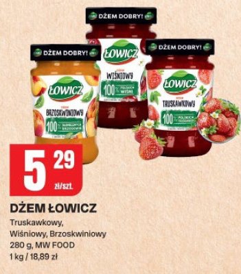 Dżem Łowicz Truskawkowy, Wiśniowy, Brzoskwiniowy promocja w Chorten