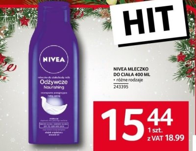 Nivea mleczko do ciała 400 ml różne rodzaje promocja w Selgros