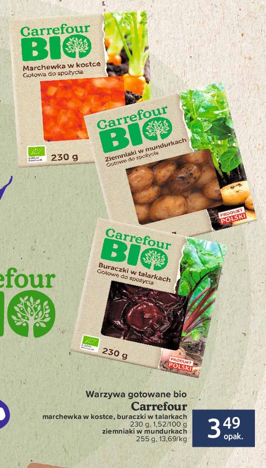 Ziemniaki w mundurkach Carrefour bio promocja