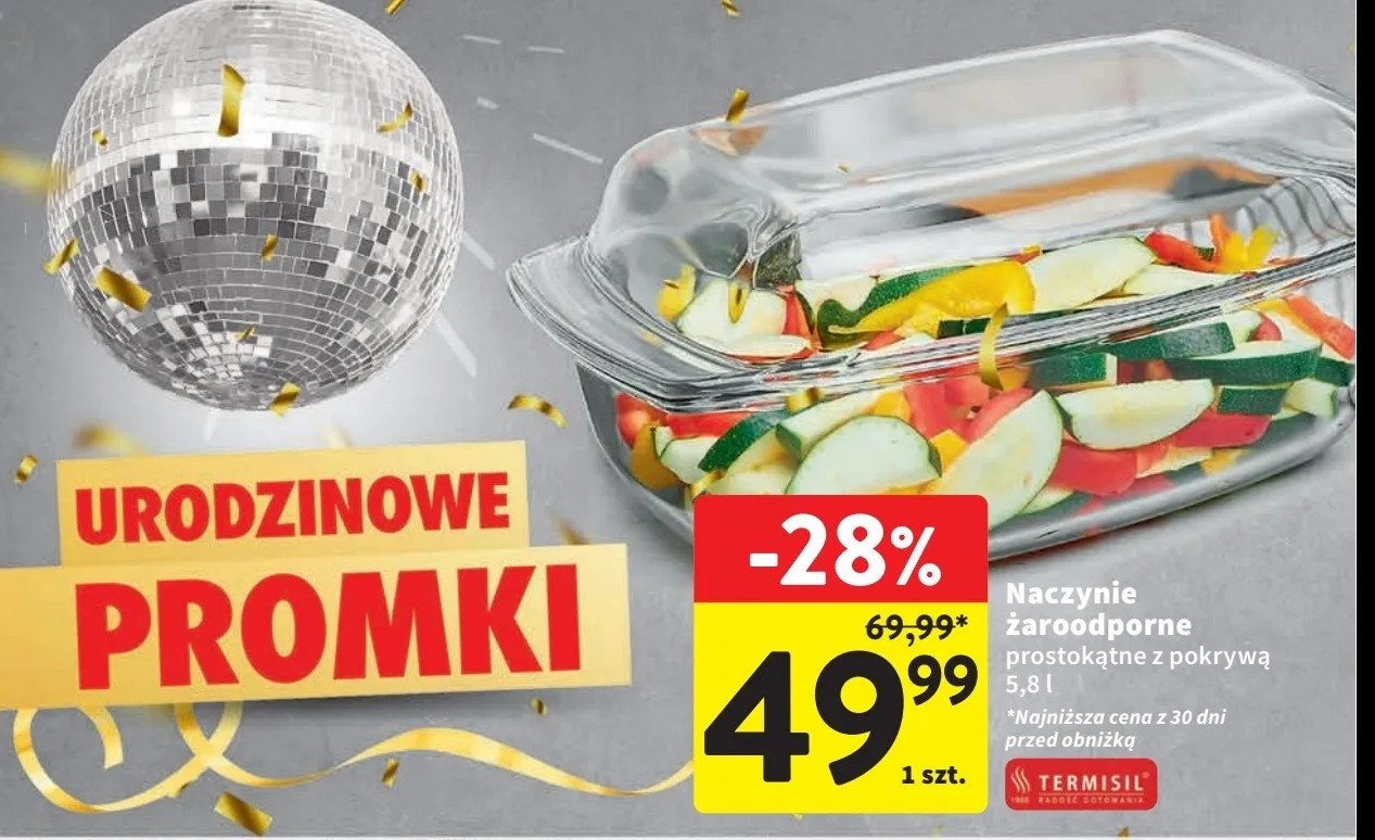 Naczynie żaroodporne prostokątne termisil 5.8 l promocja