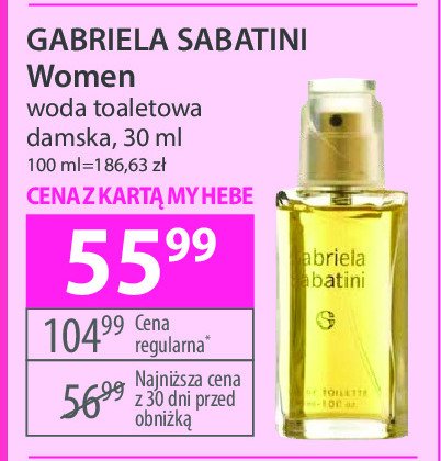 Woda toaletowa Gabriela sabatini woman promocja