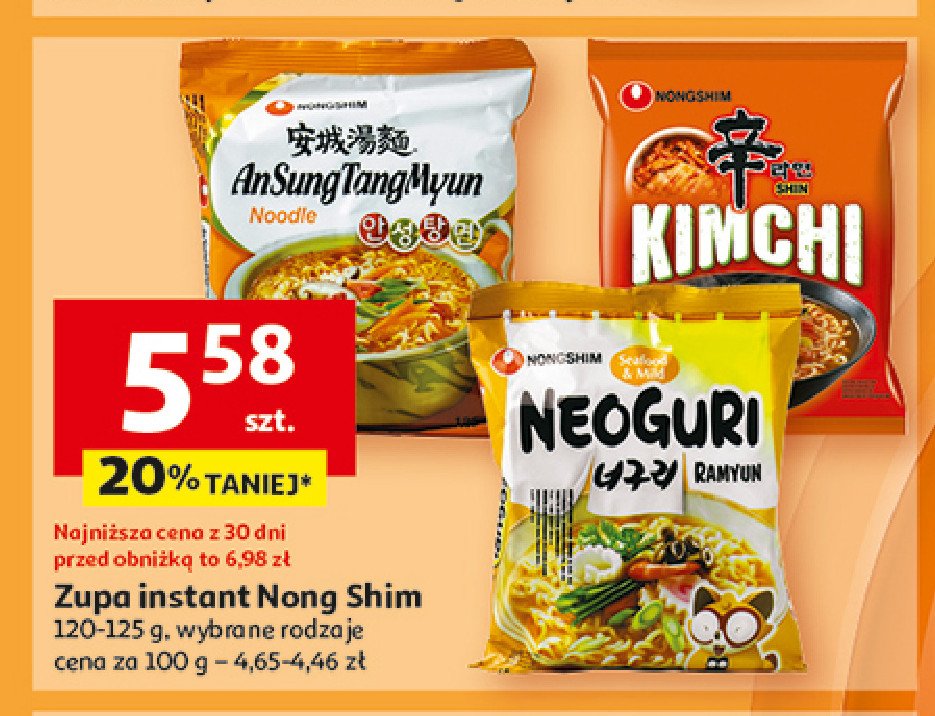 Zupa kimchi ramen Nong shim promocja