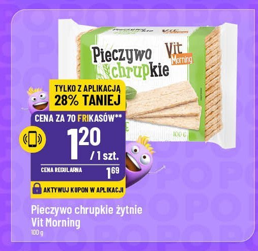 Pieczywo chrupkie żytnie Vit morning promocja