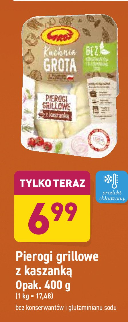 Pierogi grillowe z kaszanką Kuchnia grota promocja w SPAR