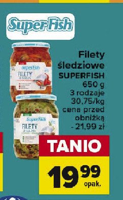 Filety śledziowe wiejskie z suszonymi pomidorami Superfish promocja